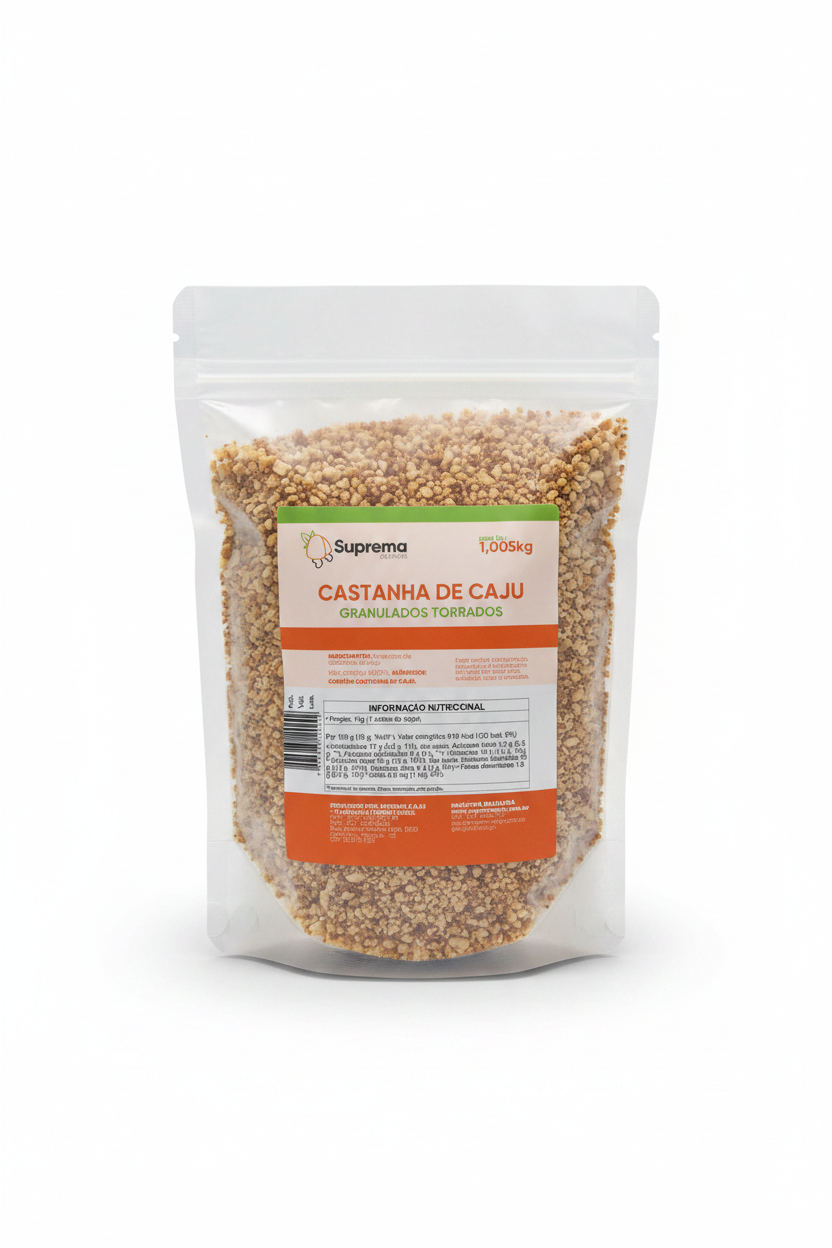 Castanha de Caju Granulados Torrados 1,005kg - Foto E-commerce