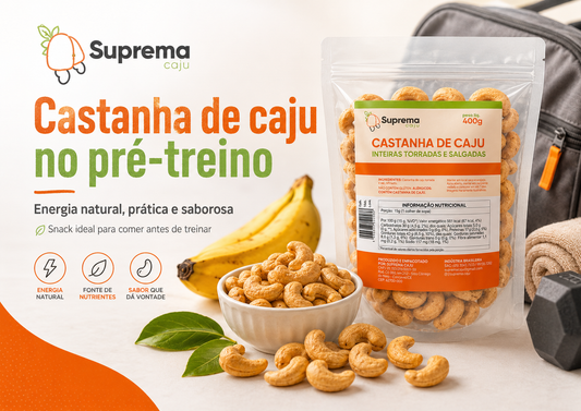 Castanha de caju no pré-treino: energia natural para treinar