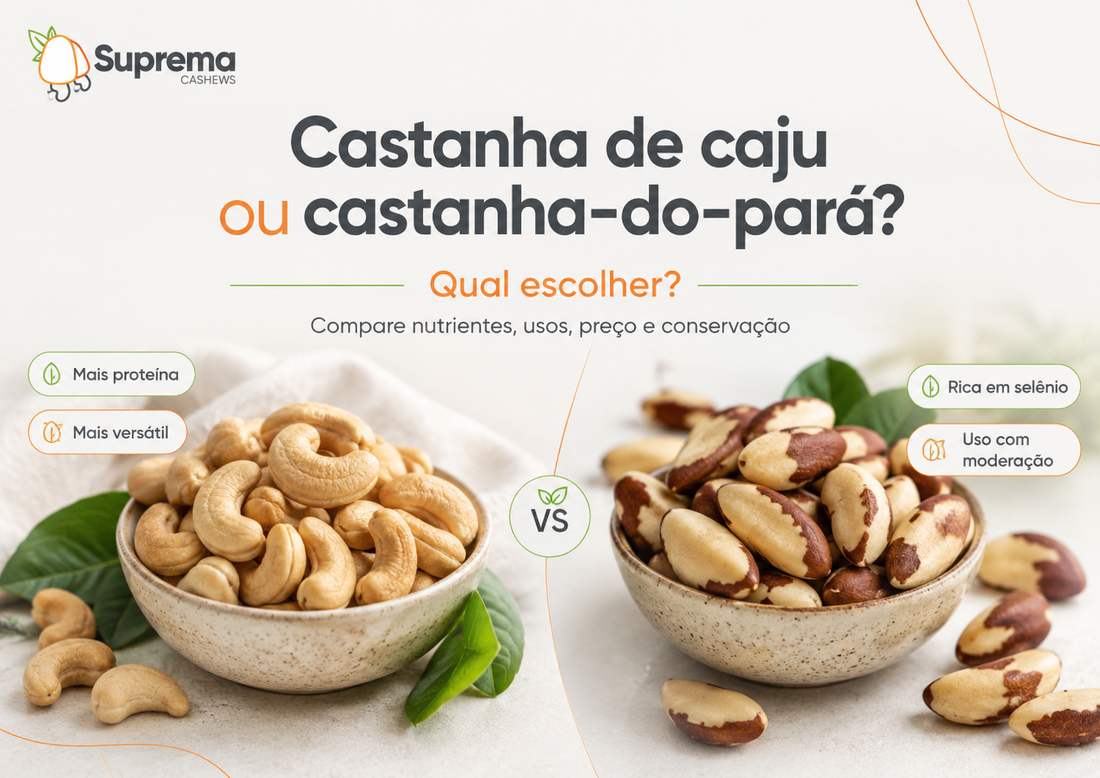 Castanha de Caju ou Castanha-do-Pará: Qual Escolher? Comparação Completa