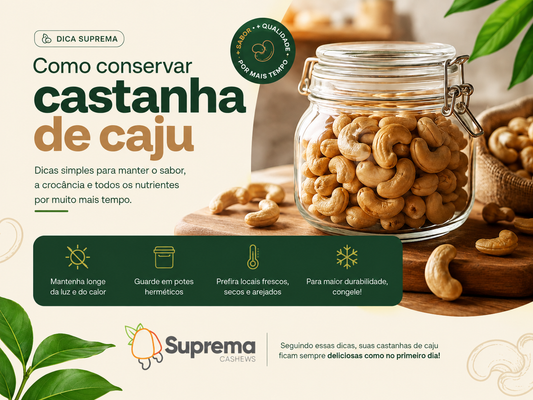 Como Conservar Castanha de Caju: Validade, Armazenamento e Congelamento