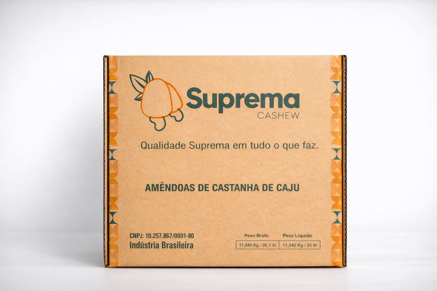 CASTANHA DE CAJU INTEIRA SLW1 TORRADA E SALGADA – PRIMEIRA QUALIDADE | CAIXA 11,34KG
