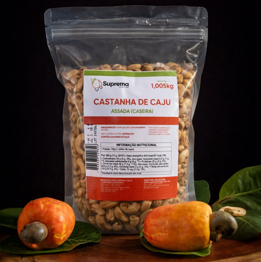 CASTANHA DE CAJU CASEIRA | CAIXA COM 5 PACOTES DE 1,005KG