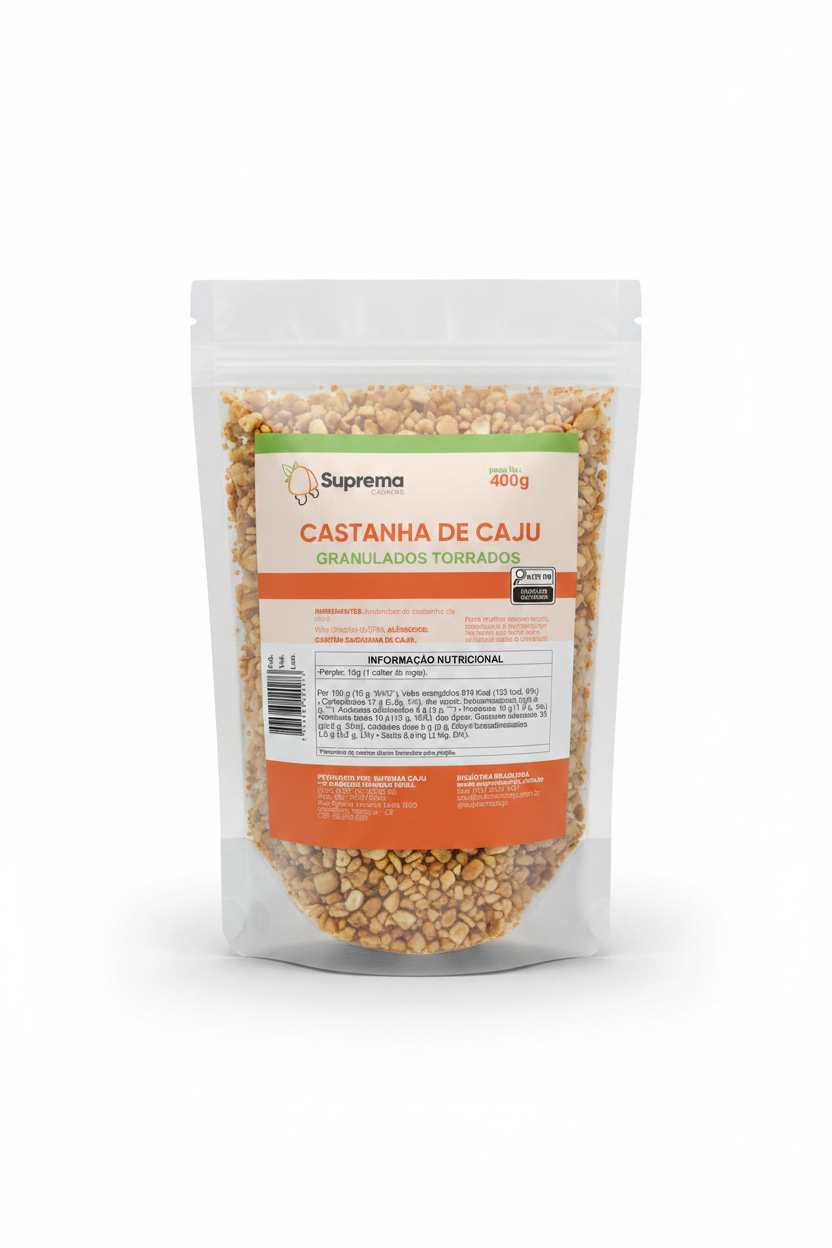 Castanha de Caju Granulados Torrados 400g - Foto E-commerce