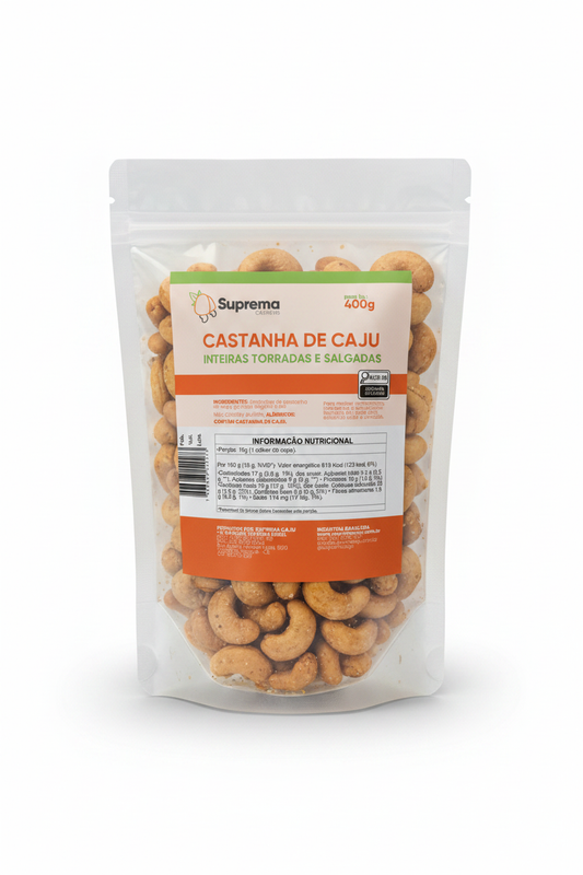 Castanha de Caju Inteiras Torradas e Salgadas - Foto E-commerce